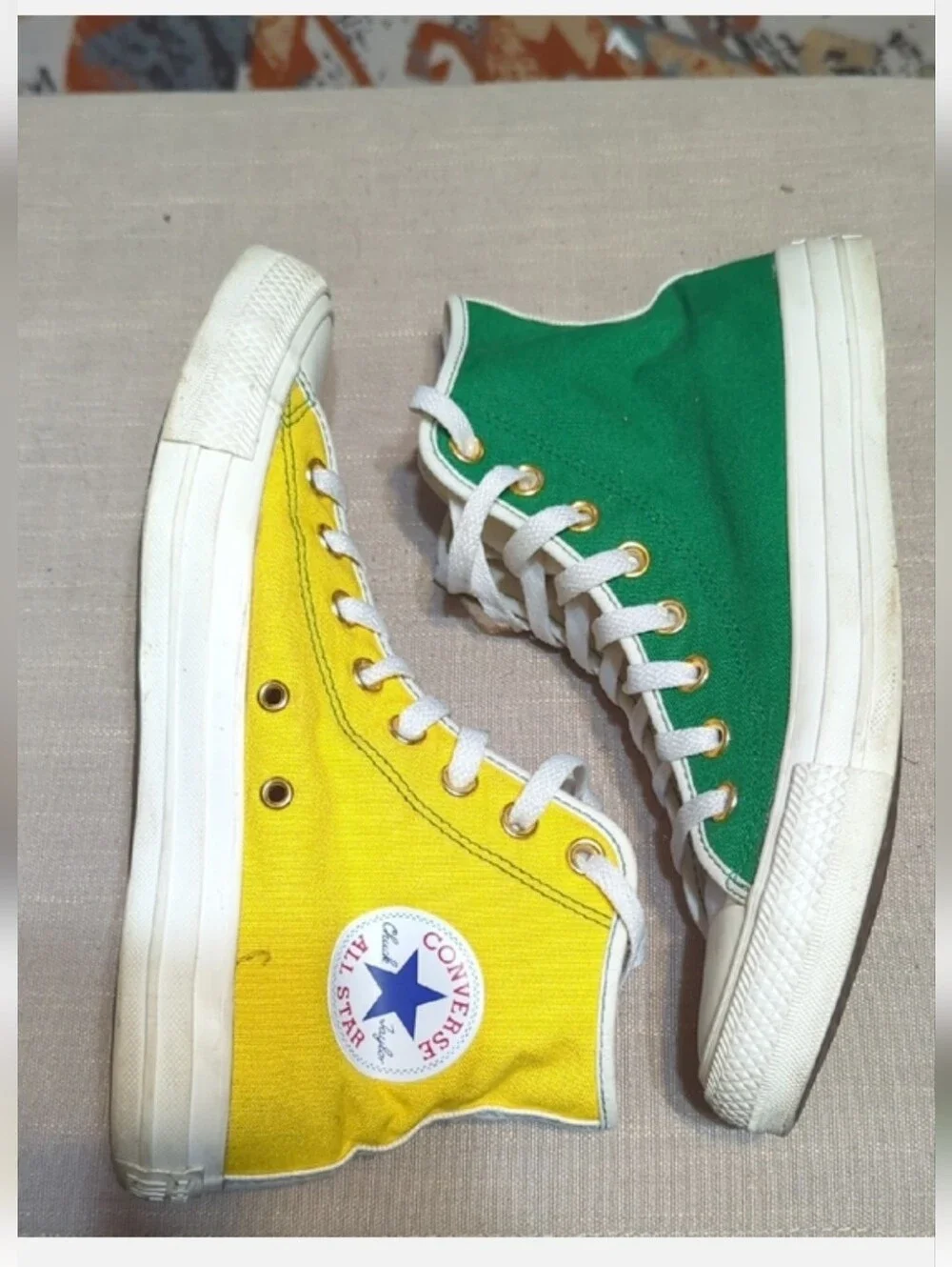 Converse Chuck Taylor All Star High-Top Sneakers - Yellow & Green